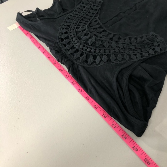 SOMA Jersey Knit Sleeveless Maxi Dress Crochet Neckline - Picture 5 of 6